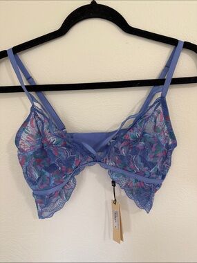 Cosabella Paradiso Triangle Bralette & matching thong Paradiso Blue